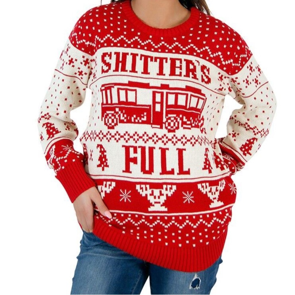 Sh*tters full ugly sweater Large